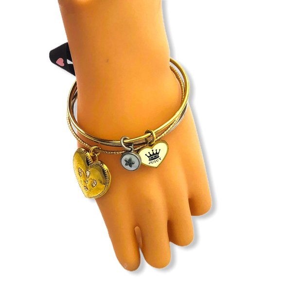 4 Piece Juicy Couture Bracelet Lot with Charm - Picture 4 of 8